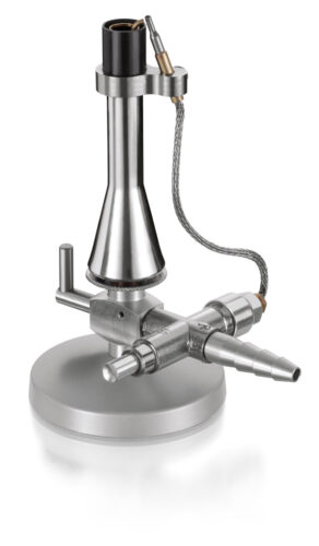 Safety burner with stop cock